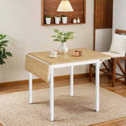 Songmics Folding Dining Table, Drop Leaf Extendable, For Small Spaces, Seats 2-4 People, Industrial, 78 X 120 X 76.2 Cm - thumbnail 2