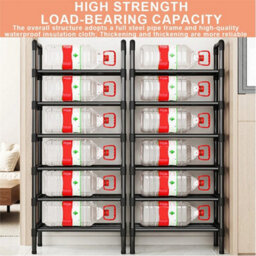 8 Tier Metal Shoe Rack Stand Large Capacity Sturdy Storage Shelf Home Organiser - thumbnail 4