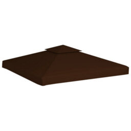 Walplus 2-Tier Gazebo Top Cover 310 G/ma 3X3 M Brown - thumbnail 2