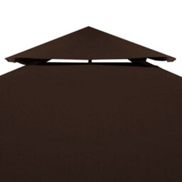 Walplus 2-Tier Gazebo Top Cover 310 G/ma 3X3 M Brown - thumbnail 3