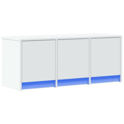 Berkfield Tv Cabinet With Led White 97X34X40 Cm Engineered Wood - thumbnail 3