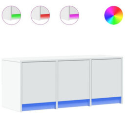 Berkfield Tv Cabinet With Led White 97X34X40 Cm Engineered Wood - thumbnail 2