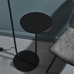 Luminosa Lighting Luminosa Carrara Floor Lamp Satin Black Paint & Black Fabric - thumbnail 4