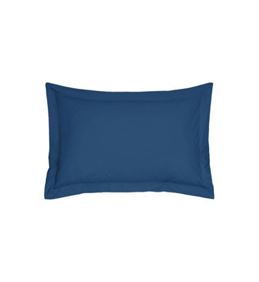 Smart Living Polycotton Oxford Pillowcases Pair 48X74Cm Flanged Bedding - Blue