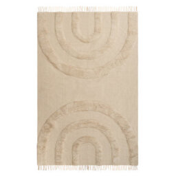 Beliani Kids Rug Nako  Beige 140 X 200 Cm Cotton - thumbnail 1