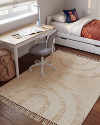 Beliani Kids Rug Nako  Beige 140 X 200 Cm Cotton - thumbnail 2