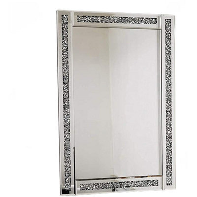 40X60Cm Crushed Diamante Crystal Jewel Wall Mirror