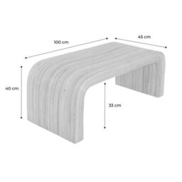 Sweeek - Bench End Of Bed In Natural Rattan 100Cm Rounded Edges W 100 X D 45 X H 40Cm - thumbnail 6
