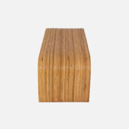Sweeek - Bench End Of Bed In Natural Rattan 100Cm Rounded Edges W 100 X D 45 X H 40Cm - thumbnail 2