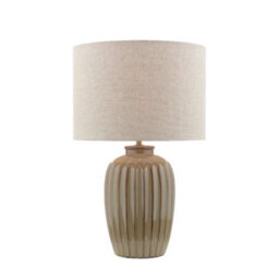 Pagazzi Lighting Pagazzi Zinnia Brown Ribbed Table Lamp - thumbnail 3