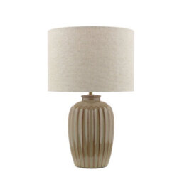 Pagazzi Lighting Pagazzi Zinnia Brown Ribbed Table Lamp - thumbnail 4