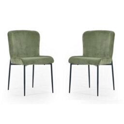 Oakham Thornbury Elegant Green Dining Chairs - Set Of 2 - thumbnail 1