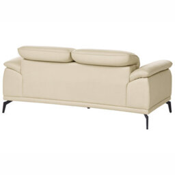 Beliani Faux Leather 2-Seater Sofa Beige Vejen - thumbnail 6