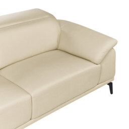 Beliani Faux Leather 2-Seater Sofa Beige Vejen - thumbnail 8