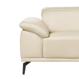 Beliani Faux Leather 2-Seater Sofa Beige Vejen - thumbnail 7