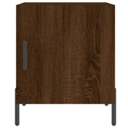 Berkfield Bedside Cabinet Brown Oak 40X40X50 Cm Engineered Wood - thumbnail 6