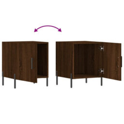 Berkfield Bedside Cabinet Brown Oak 40X40X50 Cm Engineered Wood - thumbnail 9