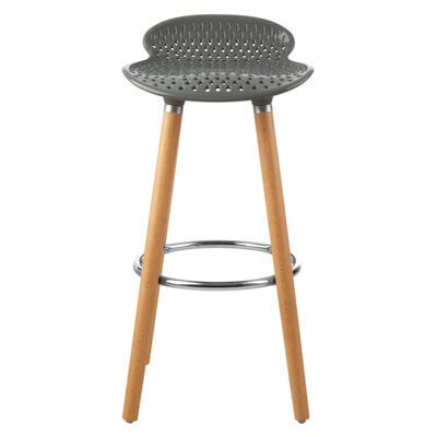 Orsina Grey Pp Seat Bar Stool, Easy To Clean Kitchen Bar Stool, Footrest Bar Stool, Space-Saver Breakfast Stool - image 1
