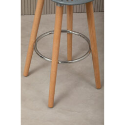 Orsina Grey Pp Seat Bar Stool, Easy To Clean Kitchen Bar Stool, Footrest Bar Stool, Space-Saver Breakfast Stool - thumbnail 8