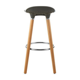 Orsina Grey Pp Seat Bar Stool, Easy To Clean Kitchen Bar Stool, Footrest Bar Stool, Space-Saver Breakfast Stool - thumbnail 4