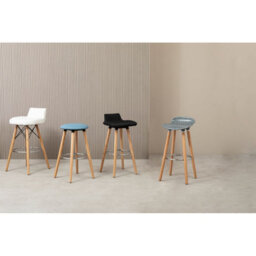 Orsina Grey Pp Seat Bar Stool, Easy To Clean Kitchen Bar Stool, Footrest Bar Stool, Space-Saver Breakfast Stool - thumbnail 5