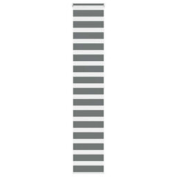 Berkfield Modern Zebra Blind Dark Grey 40X200 Cm Fabric Width 35.9 Cm Polyester - thumbnail 2