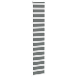 Berkfield Modern Zebra Blind Dark Grey 40X200 Cm Fabric Width 35.9 Cm Polyester - thumbnail 3