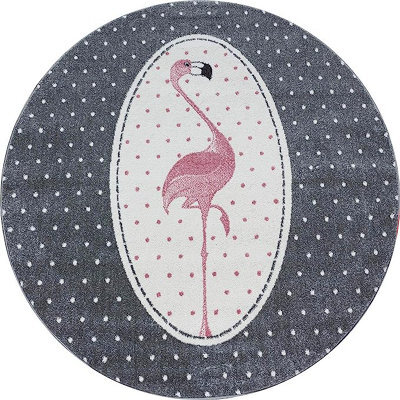 Bravich Pink Flamingo Circle Rug - Kids - 160Cm