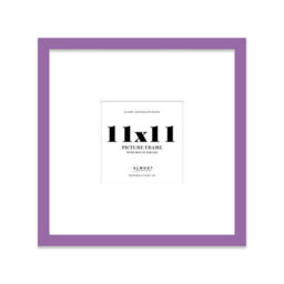 "11X11"" Purple Picture Frame - 11X11"" Square Frame With 8X8"" Mount For 11X11""/8X8"" Pictures Moderrn Style Thin Edge, 1 Pack" - thumbnail 1