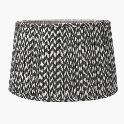 Pacific Lifestyle 40Cm Black Chevron Pleat Lampshade For Table Floor Lamp - image 1