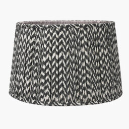 Pacific Lifestyle 40Cm Black Chevron Pleat Lampshade For Table Floor Lamp - thumbnail 1