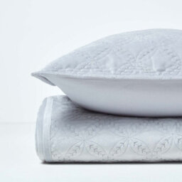Homescapes Luxury Grey Quilted Velvet Bedspread Geometric Pattern 'eternity Ring' Throw, 200 X 200 Cm - thumbnail 4