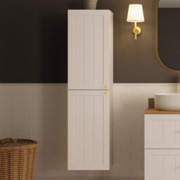Heze Furniture Gusto Scandi Style Tall Bathroom Wall Cabinet - Cashmere