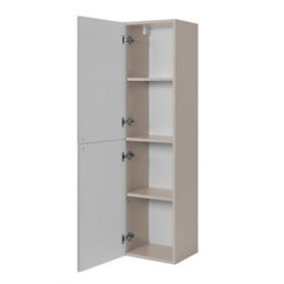 Heze Furniture Gusto Scandi Style Tall Bathroom Wall Cabinet - Cashmere - thumbnail 4