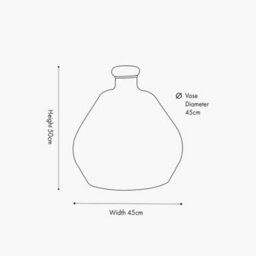 Pacific Lifestyle Organic-Shaped Vase In Orange Recycled Glass - thumbnail 6