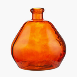 Pacific Lifestyle Organic-Shaped Vase In Orange Recycled Glass - thumbnail 2