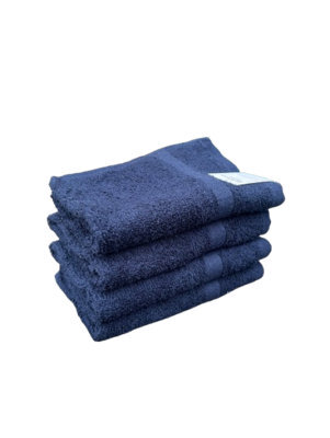 Regal 100% Cotton Face Cloth 4 Pack Navy - image 1