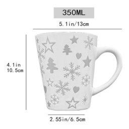 Simpa 6Pc Ceramic Christmas Tree & Snowflake Set. Volume 350Ml. - thumbnail 8