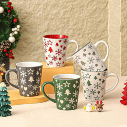 Simpa 6Pc Ceramic Christmas Tree & Snowflake Set. Volume 350Ml. - thumbnail 6