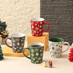 Simpa 6Pc Ceramic Christmas Tree & Snowflake Set. Volume 350Ml. - thumbnail 4