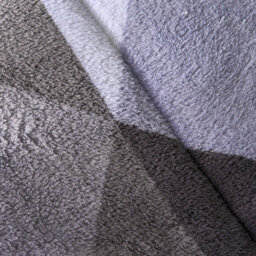 OHS Geometric Teddy Fleece Coverless Duvet Bedding Set 10.5 Tog, Grey - King - thumbnail 5