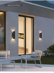 Led Wall Lamp  Black Body Warm White Indoor And Bedroom Lighting - thumbnail 2