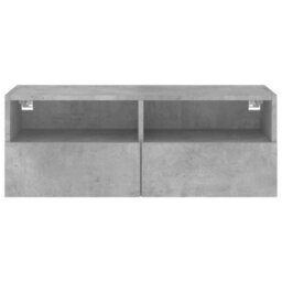 Berkfield Tv Wall Cabinet Concrete Grey 80X30X30 Cm Engineered Wood - thumbnail 8