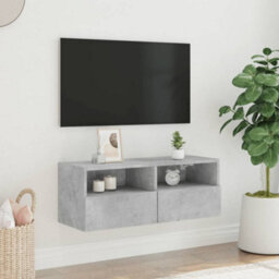 Berkfield Tv Wall Cabinet Concrete Grey 80X30X30 Cm Engineered Wood - thumbnail 3