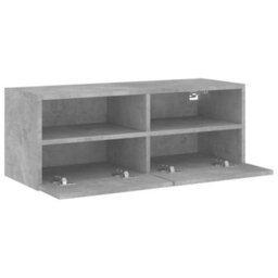 Berkfield Tv Wall Cabinet Concrete Grey 80X30X30 Cm Engineered Wood - thumbnail 7