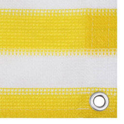 Berkfield Balcony Screen Yellow And White 120X600 Cm Hdpe - thumbnail 3