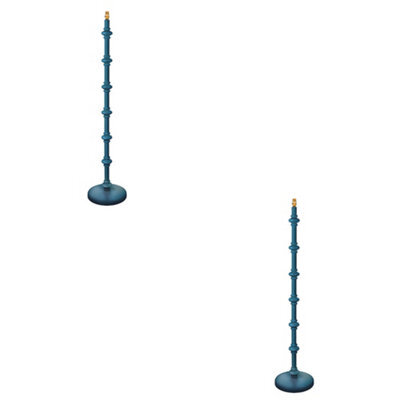 Loops Elegant Satin Marlin Blue 2 Pack Tall Floor Lamps For Stylish Home Lighting - image 1