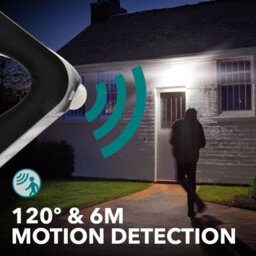 Chapman Muirfield 1X  Black 4W Pir Solar Wall Light Ip65 4000K - thumbnail 6