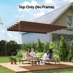 Outsunny 2.55X2.5 M Pergola Cover Replacement For 3X3 M Frame, Brown - thumbnail 1