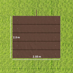 Outsunny 2.55X2.5 M Pergola Cover Replacement For 3X3 M Frame, Brown - thumbnail 3